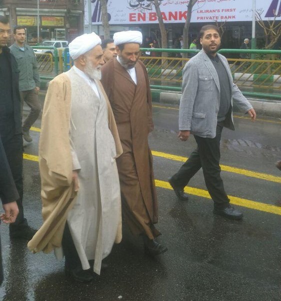 عکس/ ناطق نوری و علی لاریجانی در مراسم ۲۲ بهمن