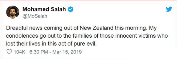 تسلیت صلاح به بازماندگان حادثه تروریستی تسلیت صلاح به بازماندگان حادثه تروریستی