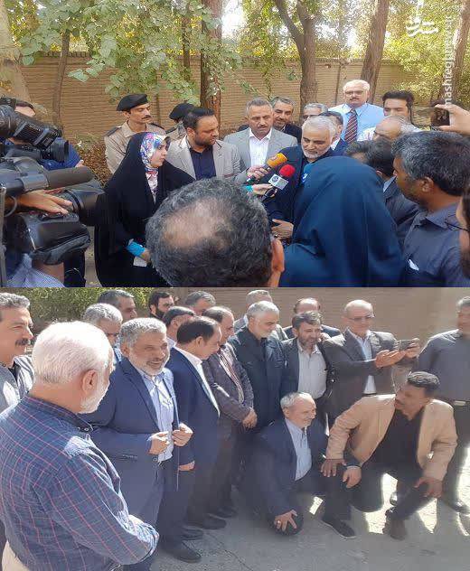 عکس/ سردار سلیمانی در پشت صحنه یک فیلم