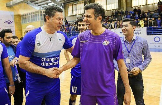 علی دایی و فردوسی‌پور هم‌بازی شدند + عکس