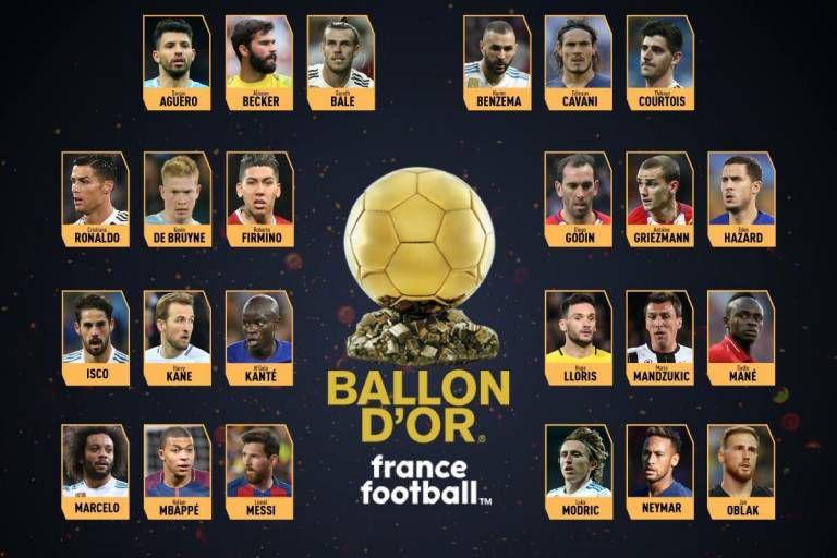 لیست ۳۰ کاندید نهایی توپ طلا ۲۰۱۸