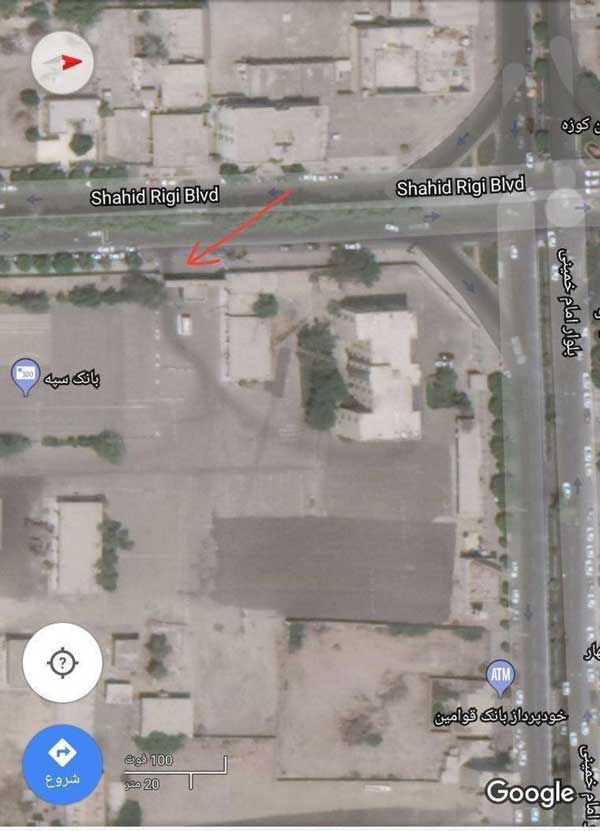 تصویری از محل دقیق حادثه تروریستی چابهار