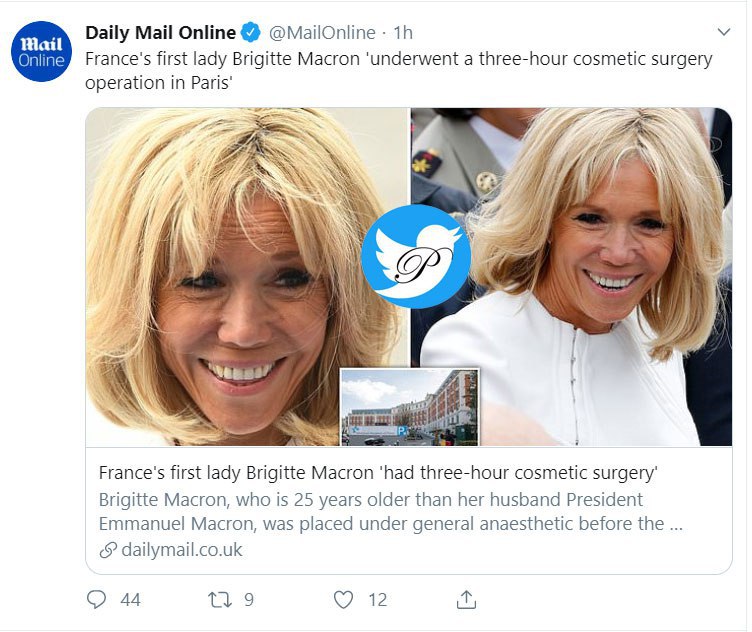 عمل جراحی زیبایی ۳ ساعته همسر رئیس جمهور فرانسه عمل جراحی زیبایی ۳ ساعته همسر رئیس جمهور فرانسه