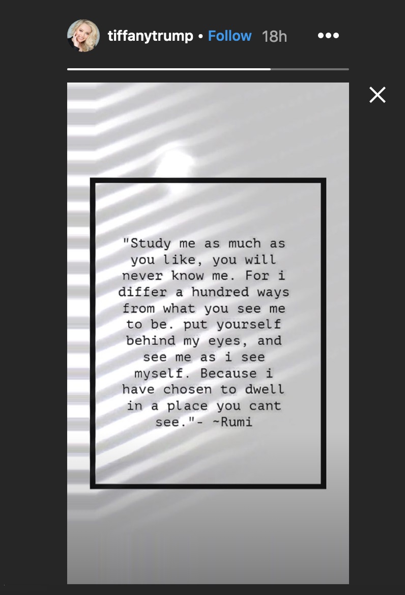 عکس/ علاقه دختر ترامپ به اشعار مولانا