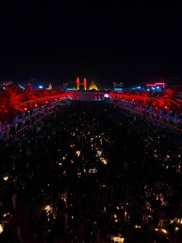 تصویری زیبا از مراسم شام غریبان در کربلا